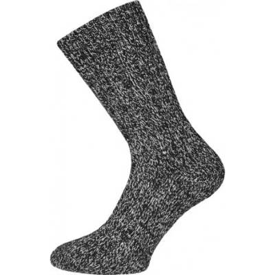 Vlnené ponožky Lesan čierny melír