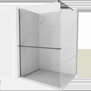 Mexen Kioto+ Душ кабина с рафт Walk-in 95 x 200 cm, прозрачно, gun metal - 800-095-121-95-00 (800-095-121-95-00)