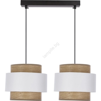 Image 1 of Candellux Пендел FORNI 2xE27/40W/230V кафяв/бял (CA0949)