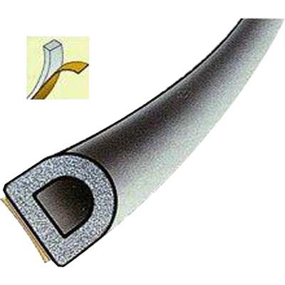 Tesnenia do okien a dverí samolepiace 9x7,4mm TYP D hnedé 6m