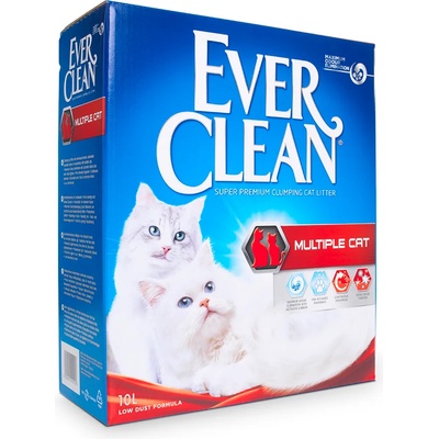 Ever Clean 2х10л Multiple Cat Ever Clean®, ароматна слепваща постелка за котешка тоалетна