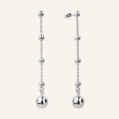 SilveAmo Strieborné visiace náušnice Silver Dew C12092