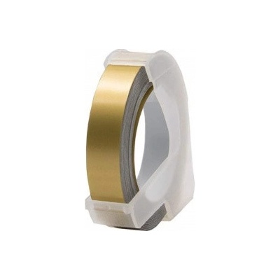 Alternatívna páska Dymo Omega A0898190, 9 mm x 3 m, biela tlač/zlatý podkklad