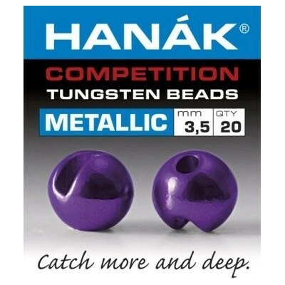Hanák HA Metalic+tung.hlavičky světle fialové 3.5mm,20ks