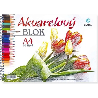 Bobo sešit Akvarelový blok A4 čistý 20 listů – Zbozi.Blesk.cz