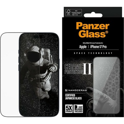 PanzerGlass Ceramic II Apple iPhone 17 Pro s inštalačným rámčekom PG66155