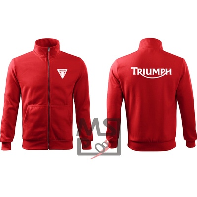 mikina s motivem Triumph 088 červená