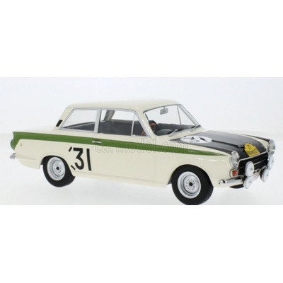 Mcg Ford england Lotus Cortina Mki N 31 2nd Nurburgring Marathon De La Route 1966 Jacky Ickx Gilbert Stapelaere Bílá Černá 1:18