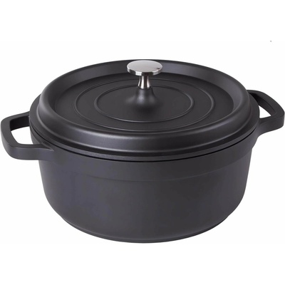 KingStyle Hrnec s poklicí s nepřilnavým povrchem 4 l černý 53608