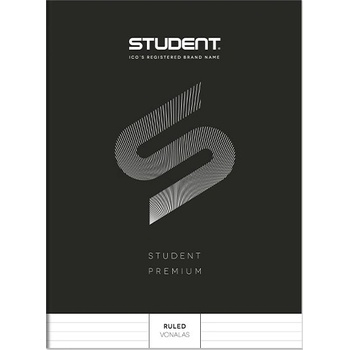 ICO Тетрадка с линийка ICO Student Black Premium A/4 32 страници 7500107005 (7500107005)