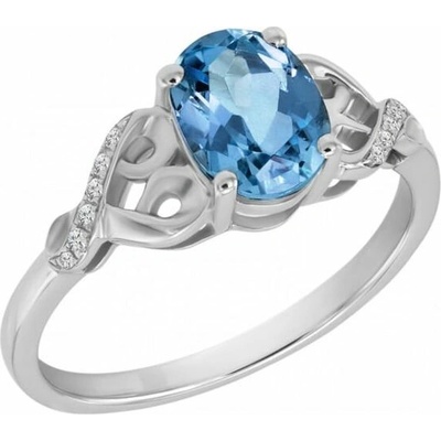 Eppi Zlatý topásový prsteň s diamantmi Chlorys R34902