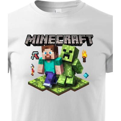 Dětské tričko Minecraft 2 BíláCanvas Dětské tričko Bezvatriko.cz 2922