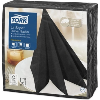 Tork Linstyle černý ubrousek večeře 2 vrstvý 1 balení = 50 ubrousků 478726