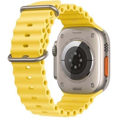 Apple Оригинална удължителна флуороеластомерна каишка за Apple Watch Ultra, Ultra 2, Ultra 3 49мм - Apple Ocean Band Extension (жълт) (mqed3zm/a)
