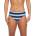 Nike Statement Stripe Mid Waist Bikini Bottom - Midnight Navy