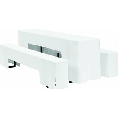DENA Arcade sada ubrusů na pivní set 220x50xV78 cm Bílá 635021