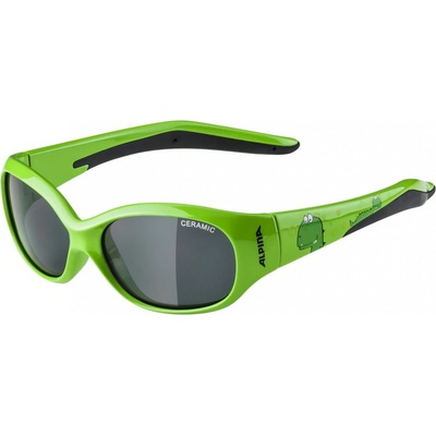 Alpina Детски слънчеви очила Alpina Flexxy Kids Black S3 Sunglasses - Green Dino / Black - размер One Size (205-0355-1111)