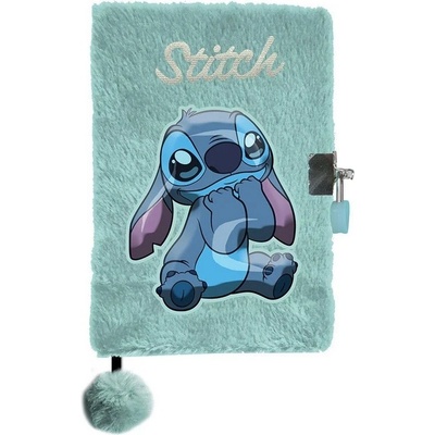 Stitch Památník plyšový A5 se zámkem tyrkys
