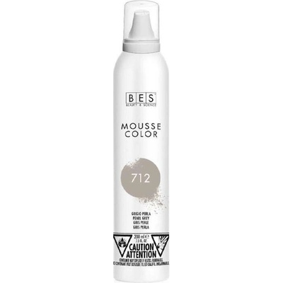 Bes barevné pěnové tužidlo 712 perlově šedá 200 ml