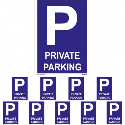 Walteco Private parking 210x297mm, formát A4, plastová tabulka Množství: 10 ks , 20306BP2