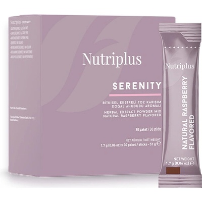 Nutriplus Serenity čaj s malinovou príchuťou 30 x 1,7 g