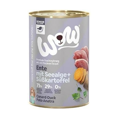 WOW Dog Senior kačica s batátmi 400 g