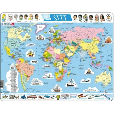 Dino Toys vzdělávací Politická mapa 107 dielov