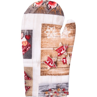 Tegatex Kuchyňská chňapka - patchwork s ozdobami 18*25 cm