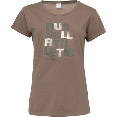 Russell Athletic SS Dámske tričko CREW T SHIRT hnedá biela sivá