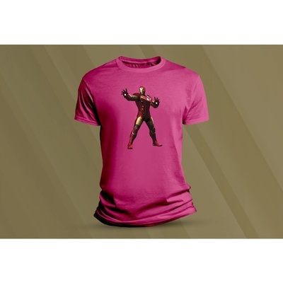 Sandratex dětské bavlněné tričko Iron Man 2. fuchsia