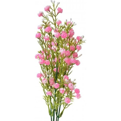 Umělá květina – dekorativní větvičky s růžovými květy – 33 cm