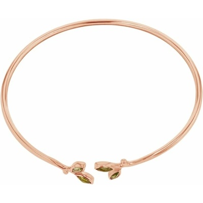 Eppi zlatý minimalistický s olivínovými listy Hulme BR45037