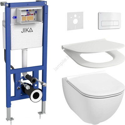 Jika Konzolna тоалетна + тоалетна седалка MIO + бутон DUAL + вграден модул + подложка (SETLF0181)