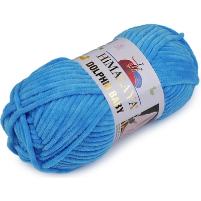 Pletací žinylková příze Dolphin Baby 100 g Varianta: 41 (80326) modrá azuro, Balení: 1 ks 49488/120346/258013