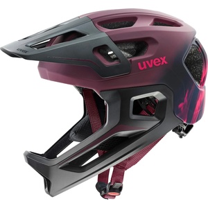 uvex Детска full Face каска Uvex Kid's React Jr. Fullface Bike helmet - Cranberry Matt - размер 52-56 cm (851-1959-0211)