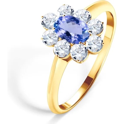 SAVICKI Годежен пръстен Savicki: злато, танзанит, бели сапфири