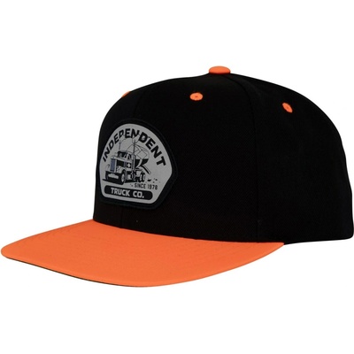 INDEPENDENT Trucking Snapback Structured Hat Black/Neon Orange 158388