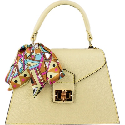 NovaKabelka.sk Flavia Limone kožená talianska crossbody kabelka žltá