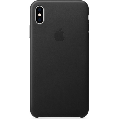 Apple Гръб Apple Leather Cover за iPhone XS Max - Черен, MRWT2ZM/A