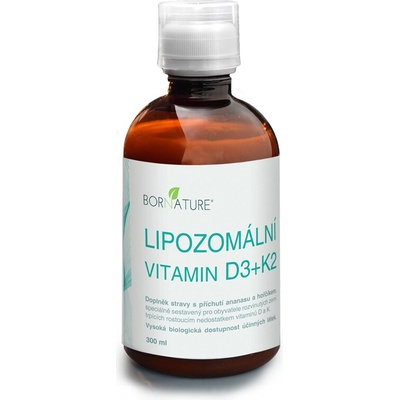 Bornature Lipozomálny vitamín D obohatený o denné dávky K,A,E 300 ml