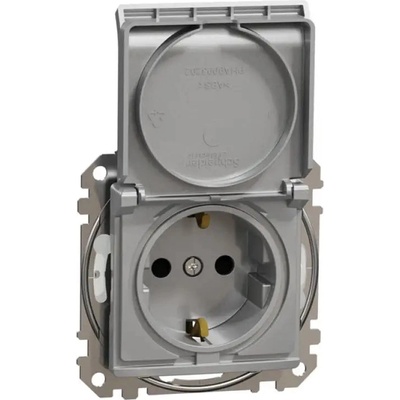 Schneider Electric КОНТАКТ С КАПАК ip44 АЛУМИНИЙ schneider sedna (sdd213023) (3606481482044)