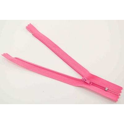 Nedeliteľný jemný plastový špirálový zips (veľkosť číslo 3) rôzne farby - dĺžka 12 cm - 60 cm 16 cm Ružová 2