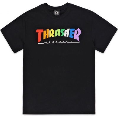 Thrasher tričko Rainbow Mag Black