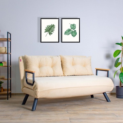 ASG Ruby кремав - диван с функция легло (8683342388849)