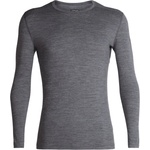 Icebreaker Мъжко мериносово термобельо Icebreaker 200 Oasis L/S Crewe Merino base layer - Gritstone Heather / Black (015-0858-1212)