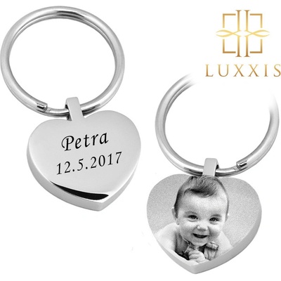 Přívěsek na klíče Ocelový Srdce Super lesk Luxxis AE 727109 – Hledejceny.cz