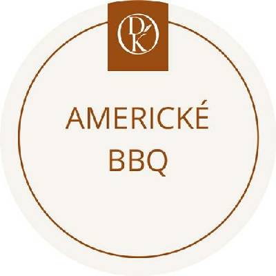 Davídkovo koření Etiketa Americké BBQ béžová průměr 4,5 cm 1 ks