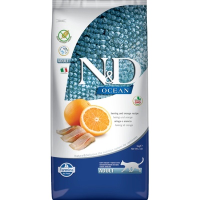 N&D Ocean Cat adult herring and orange slede a pomaranč 5 kg