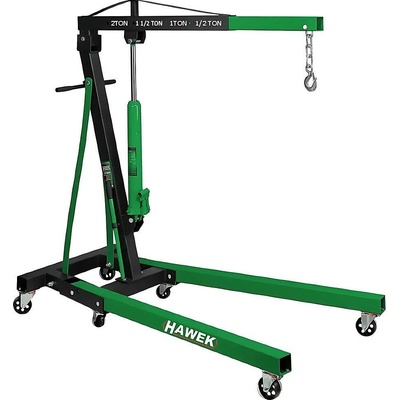 HAWEK Кран хидравличен за двигатели, тип жираф, 2 т, 2400 мм, сгъваем, hawek hw-1187 (hw-1187)