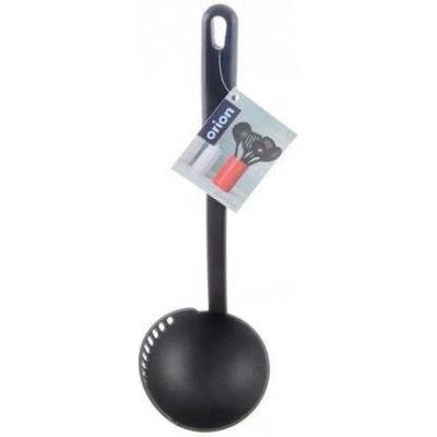 Naběračka 30,5cm, d15cm s cedníkem, černá, do 200°C, PP, PBT plast